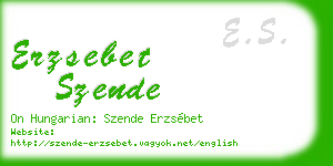 erzsebet szende business card